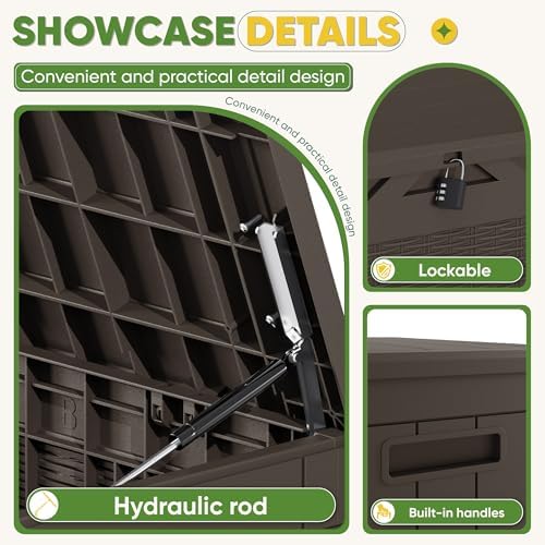 Greesum Outdoor Storage Box 100 Gallon Storage Bin - Image 4