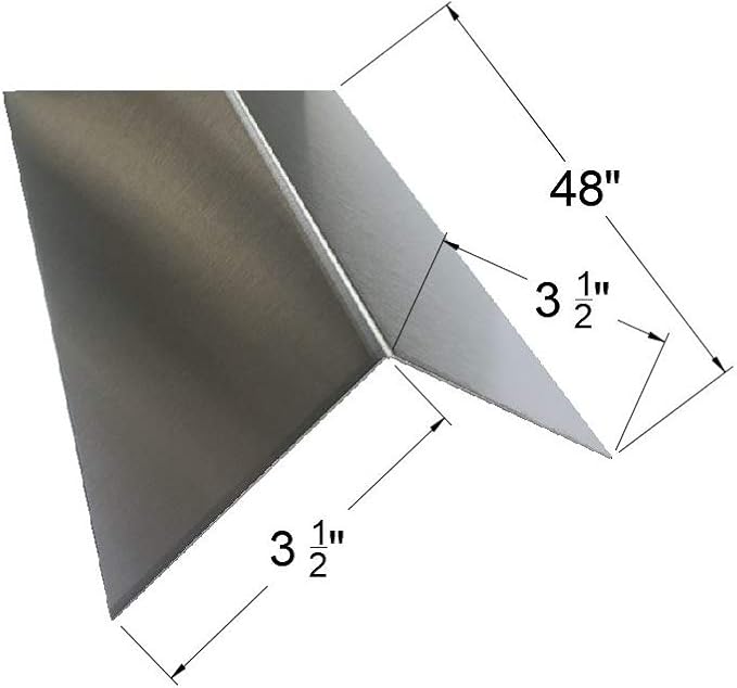 Brushed 304 Stainless Steel Corner Guards, 48" Wall Protectors, 20ga & 16ga, Available in 1/2" to 4", Multi-Pack Options (1, 2, 5, or 10) (2, 3 1/2 x 3 1/2, 20ga, No Hug Edges)