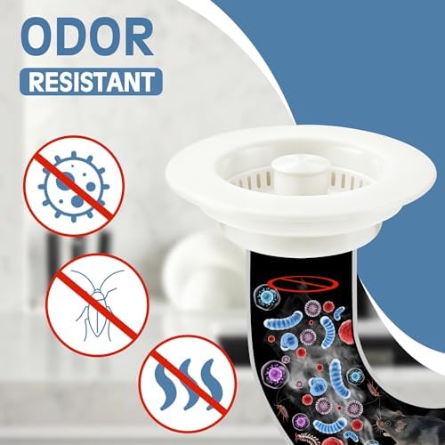 TGOSOMT Kitchen Sink Drain Strainer Stopper, Anti-Clog & Quick Drain - Image 4