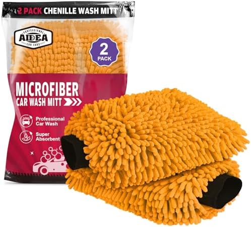 AIDEA Car Wash Mitt Microfiber, Car Wash Brush by AIDEAHOME