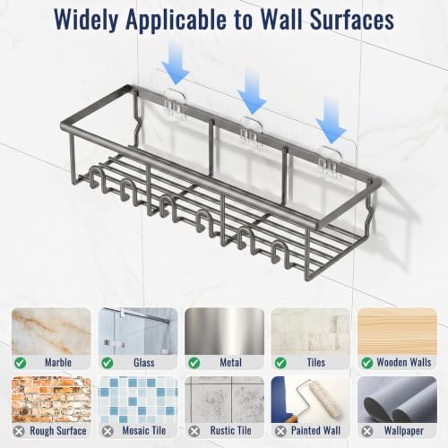 8 Pack Adhesive Rustproof Shower Caddy - Image 7