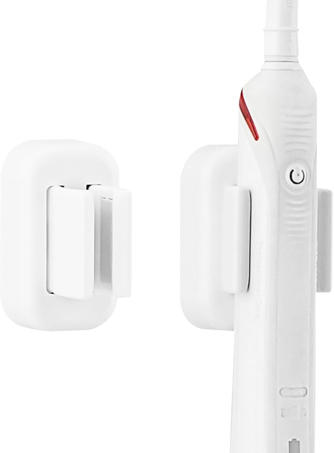 2 PCS Toothbrush Holder Wall Mounted by LUEXBOX