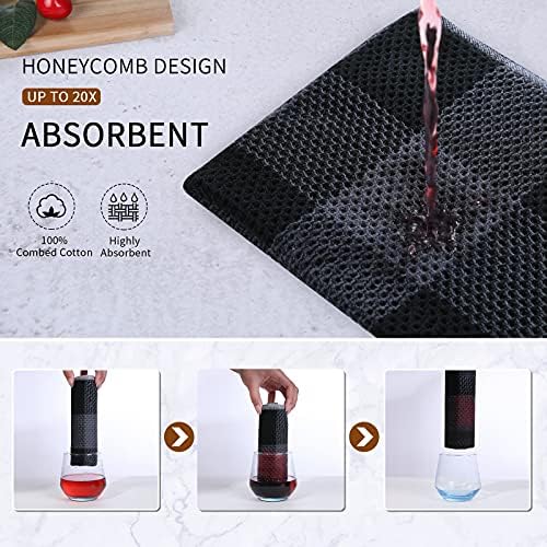 Mordimy 8 Pack Kitchen Towels and Dishcloths Set - Image 3