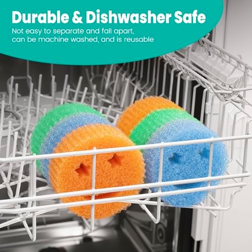 Scrub Sponge Dish Scrubbers, Temperature Controlled Non-Scratch Sponges Pad - Image 3