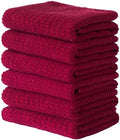 CRAFTSWORTH Cotton Kitchen Towels15 x 26" Solid Red Kitchen Hand Towels by CRAFTSWORTH