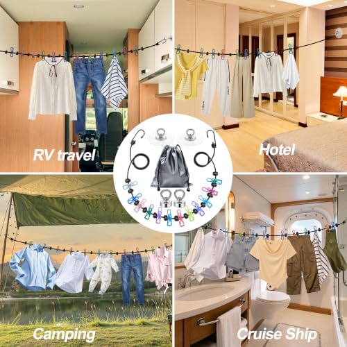 Magnetic Clothes Line for Cruise Ship Retractable Portable Clothesline for - Image 7