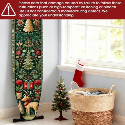 Nuxovilar Winter Deer Tree Ironing Board Cover 15x54 Polyester - Image 6