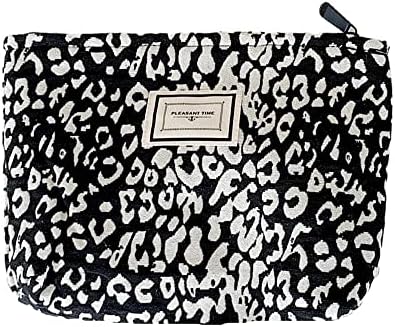 SxoSyo Leopard Makeup Bags, Large Canvas Cosmetic Pouch by SxoSyo