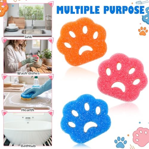 FillTouch Cat Paw 3 Pcs Scrub Sponge - Image 2