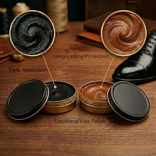 shoe care kit horsehair brush, long-handled round brush, polishing cloth - Image 4