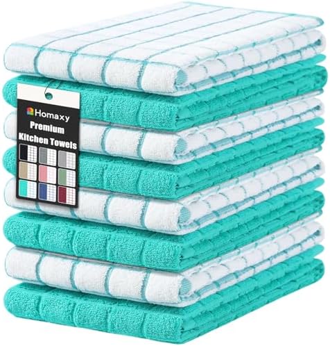 Homaxy Large Premium Cotton Kitchen Towels 16"x 28", 8 Pack by Homaxy