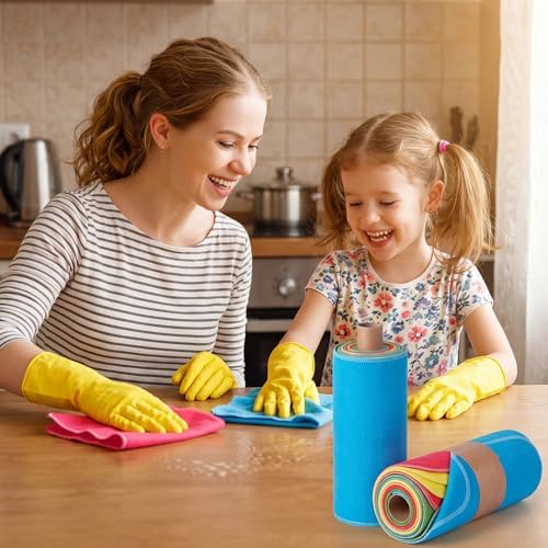 36 Pack Reusable Paper Towels Roll Cleaning Cloth - Image 6