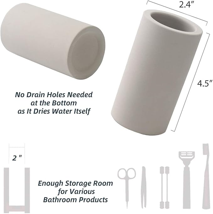 Fast-Drying Diatomite Toothbrush Holder - Image 3