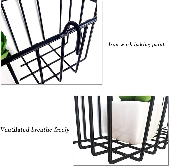 Gddochn 3 Pack Grid Panel Hanging Wire Basket, Storage and Display Basket - Image 7