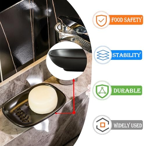 Miamolo Soap Dish for Bathroom, Bar Soap Holder for Shampoo Bars - Image 4