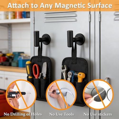 ULIBERMAGNET Strong Magnetic Coat Hooks, 8 Pack Heavy Duty Rubber Coated - Image 7