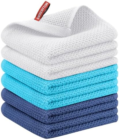 Nialnant 6 Pcs Kitchen Hand Towels, 100% Cotton, 13 x 28 in by Nialnant