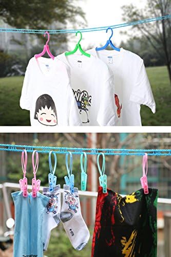 2 Pack Nylon Clothesline Windproof Clothes Drying Rope Travel Clothes Line - Image 2
