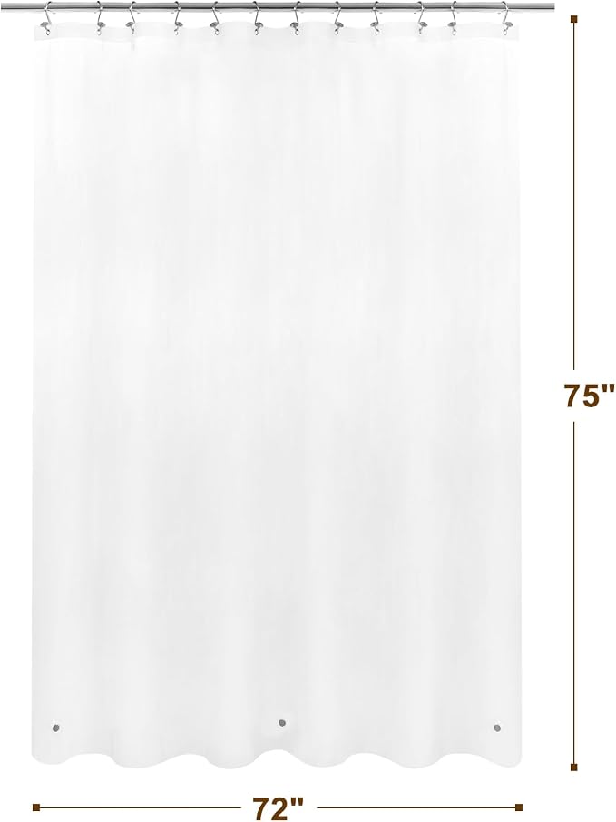 Barossa Design Long Frosted Shower Curtain Liner - Image 8
