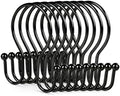 Resze 12PCS Shower Curtain Hooks, Sturdy Metal Black Shower Curtain Rings by Resze