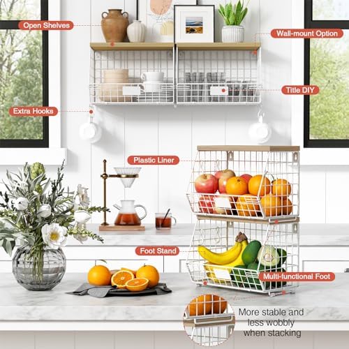 Goozii White Fruit Storage Basket - Image 6