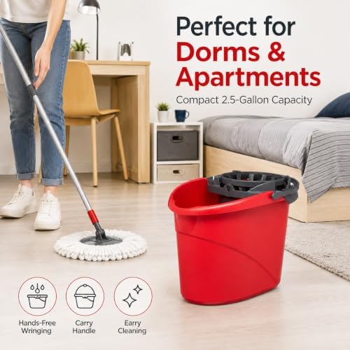 Quick Wring Hands-Free Mop Bucket – 2.5 Gallon - Image 3