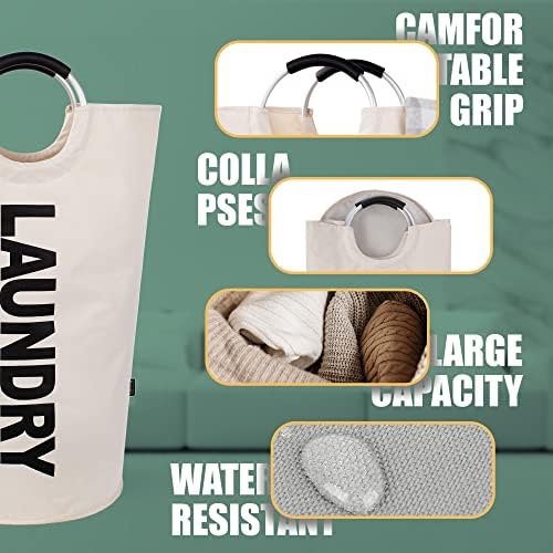 Caroeas 90L Laundry Basket, Waterproof Laundry Hamper, Laundry Bag - Image 4
