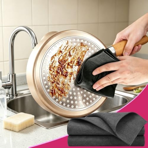 6 Pcs Genie Magic Cleaning Cloths, 12*16IN Large Thicked Microfiber Towels - Image 7
