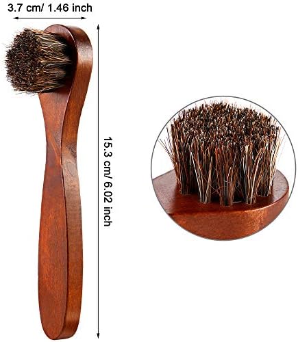 Jovitec 5 Pack Horsehair Polish Applicator Brush Kit Saddle Soap Shoe Shine - Image 2