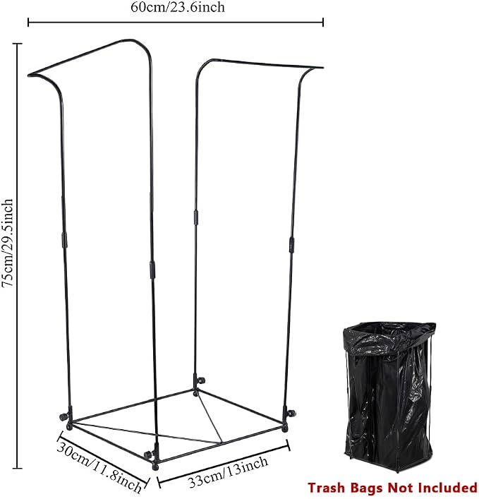 Trash Bag Holder, 30-45 Gallon Metal Garbage Bag Holder | Portable Trash Bag - Image 2
