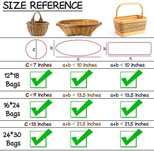 Labeol 50pcs Cellophane Bags 3 Sizes Cellophane Wrap - Image 6