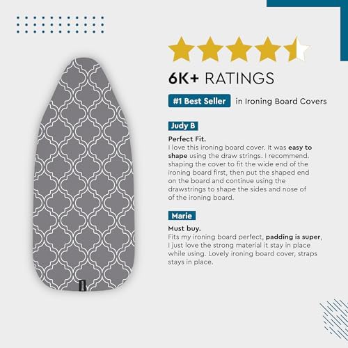 Encasa XO Ironing Board Cover and Pad, Thick Felt 42"x14" - Image 5