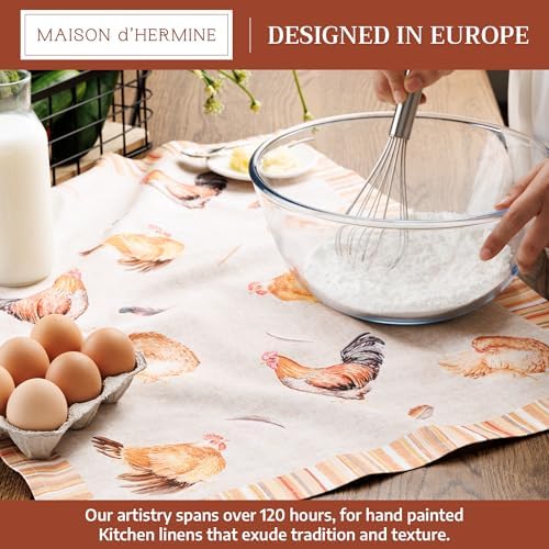 Maison d' Hermine Kitchen Towels Set of 2 Reusable 100% Cotton 27.50" x 20" - Image 3