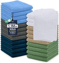 DAN RIVER 24 Pack Cotton Wash Cloths Set by DanRiver