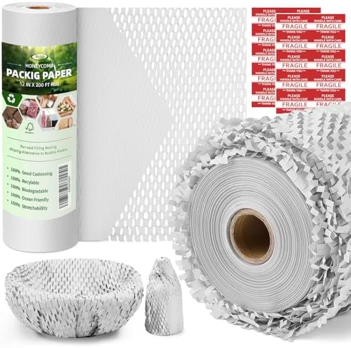 Honeycomb Packing Paper, Recyclable Moving Supplies Bubble Packing Wrap by BesitekPackingPaper