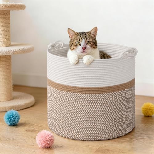 Goodpick 17"x16" Toy Storage for Kids, Home Décor Living Room, Woven Laundry - Image 7