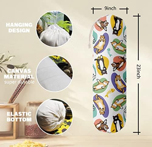 Cat Pattern Grocery Bags Holder Organizer - Image 3