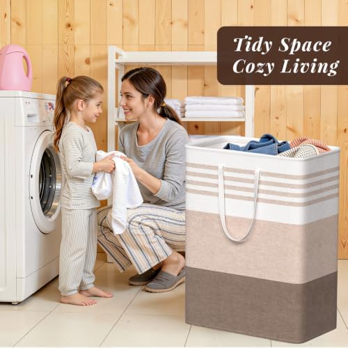 WOWBOX 2 Pack Laundry Baskets, Collapsible Dirty Clothes Laundry Hampers - Image 7