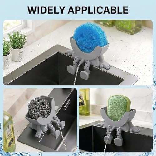 Creative Drainage Sponge Holder: Traceless Glue, 3D Printed Funny Kitchen Sink - Image 7