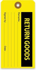 Tags 4 Less Production Quality Control Hang Tags – Equipment Preventative Maintenance Labels, for Easy Record-Keeping for Inventory Status (Return Goods, Pack of 100)