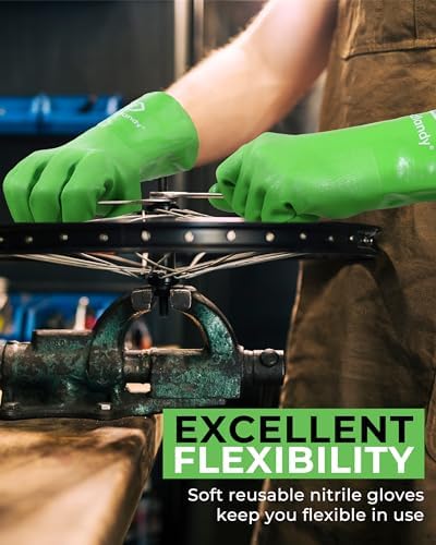 HANDLANDY Chemical Gloves, Heavy Duty Cleaning Gloves - Image 4