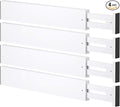 Bamboo Drawer Dividers, Adjustable Drawer Organizers, Fits 17.6–21" Drawers | by Ryqtop