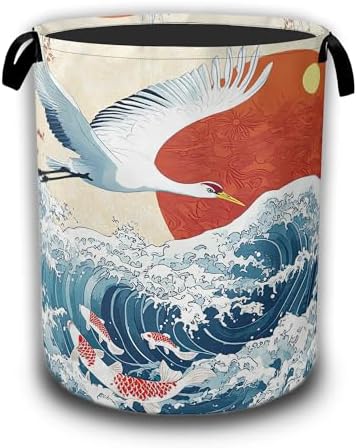 White Crane Laundry Baskets, Storage Basket by Unknown