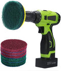 4 Inch Drill Powered Brush Tile Scrubber Scouring Pads Cleaning Kit by Kichwit