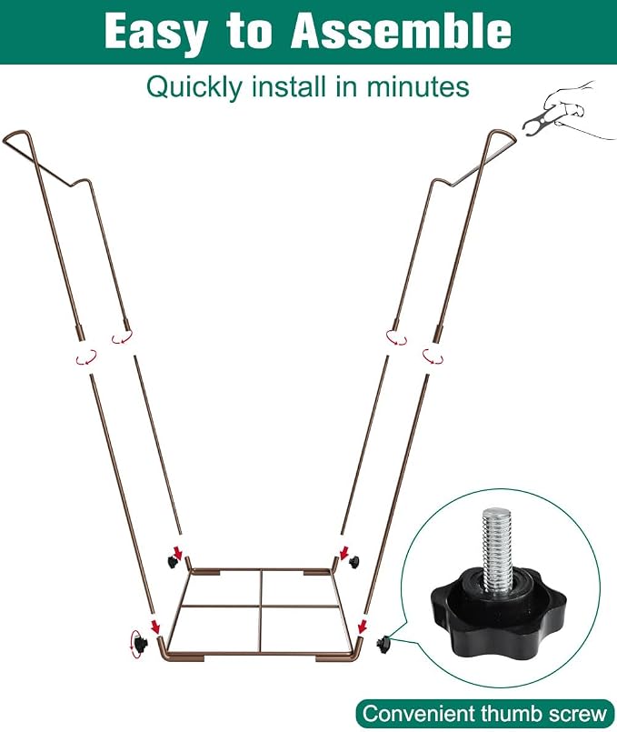 Outdoor Garden Trash Bag Holder Stand, Lawn Leaf Bag Holder - Image 6
