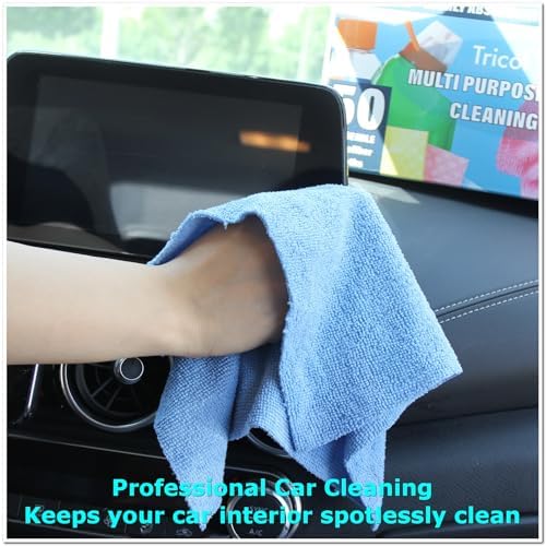 Tricol Clean 50PK Profesional Resuable Lint Free Microfiber Edgeless Cleaning - Image 6