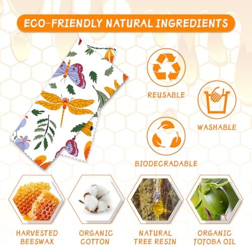 Beeswax Wrap, Beeswax Wraps For Food, Sustainable, Beeswax Food Wrap for - Image 2