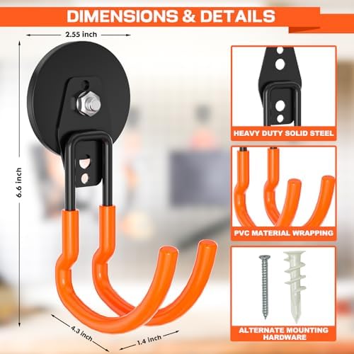 Heavy Duty Magnetic Utility Hooks ，J-Type Storage Hooks, - Image 3