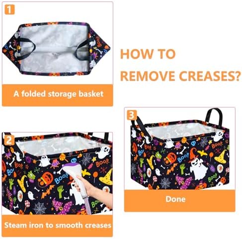 MAIZMZ Halloween Storage Basket Pumpkin Ghost Gift Basket - Image 6