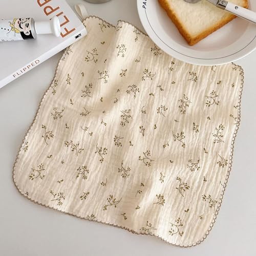 BuLuTu 4 Pack Stylish Dish Cloths Floral Print Cleaning Towels - Image 4